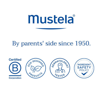 Mustela Set de regalo para la hora del baño para bebés, esenciales para el cuidado de la piel del bebé con aguacate natural, contiene loción corporal Hydra Bebe de 10.14 onzas líquidas y gel limpiador suave de 16.9 onzas líquidas, juego de 2 artículos