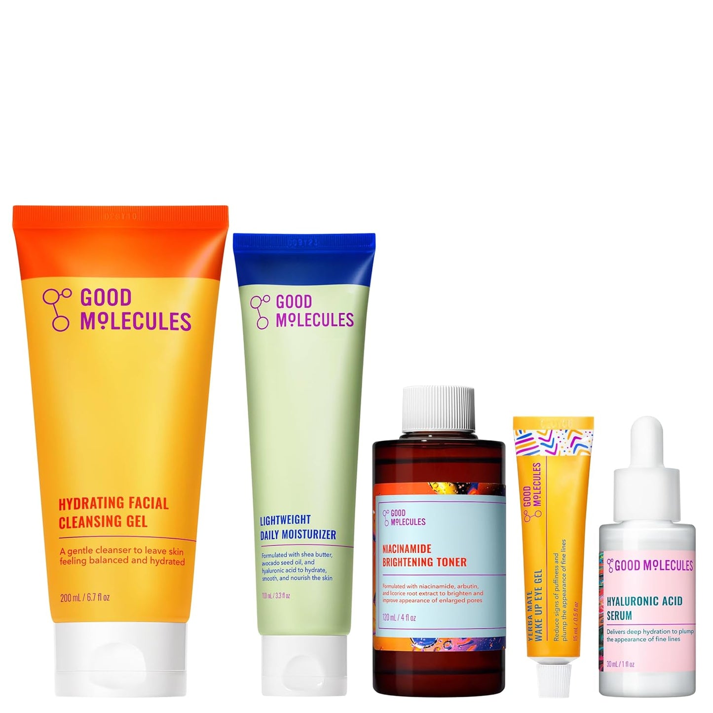Good Molecules Set diario de rutina para el cuidado de la piel con...