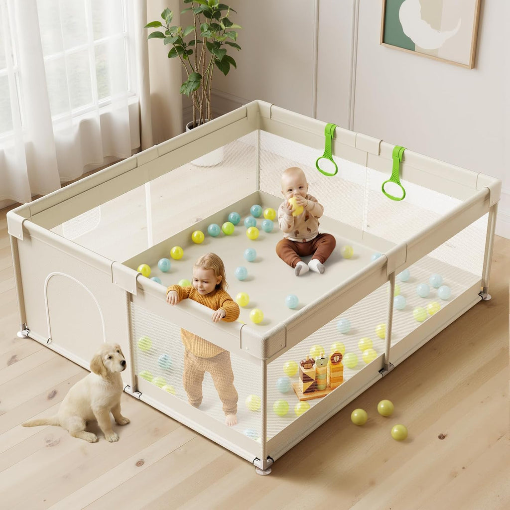 Fodoss - Corralito para bebés y niños pequeños, 59 x 69 pulgadas, c...