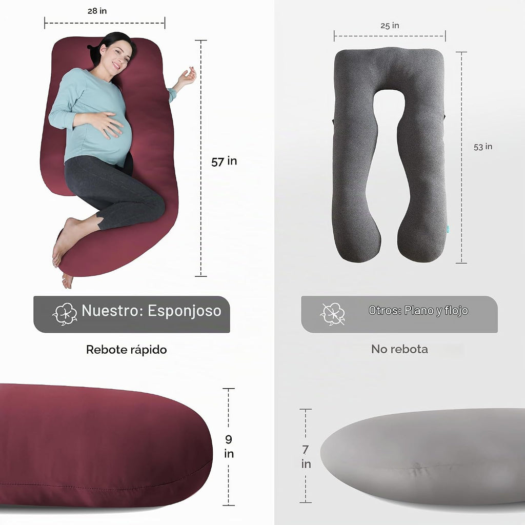 MOON PARK Almohadas de embarazo para dormir, almohada de maternidad...