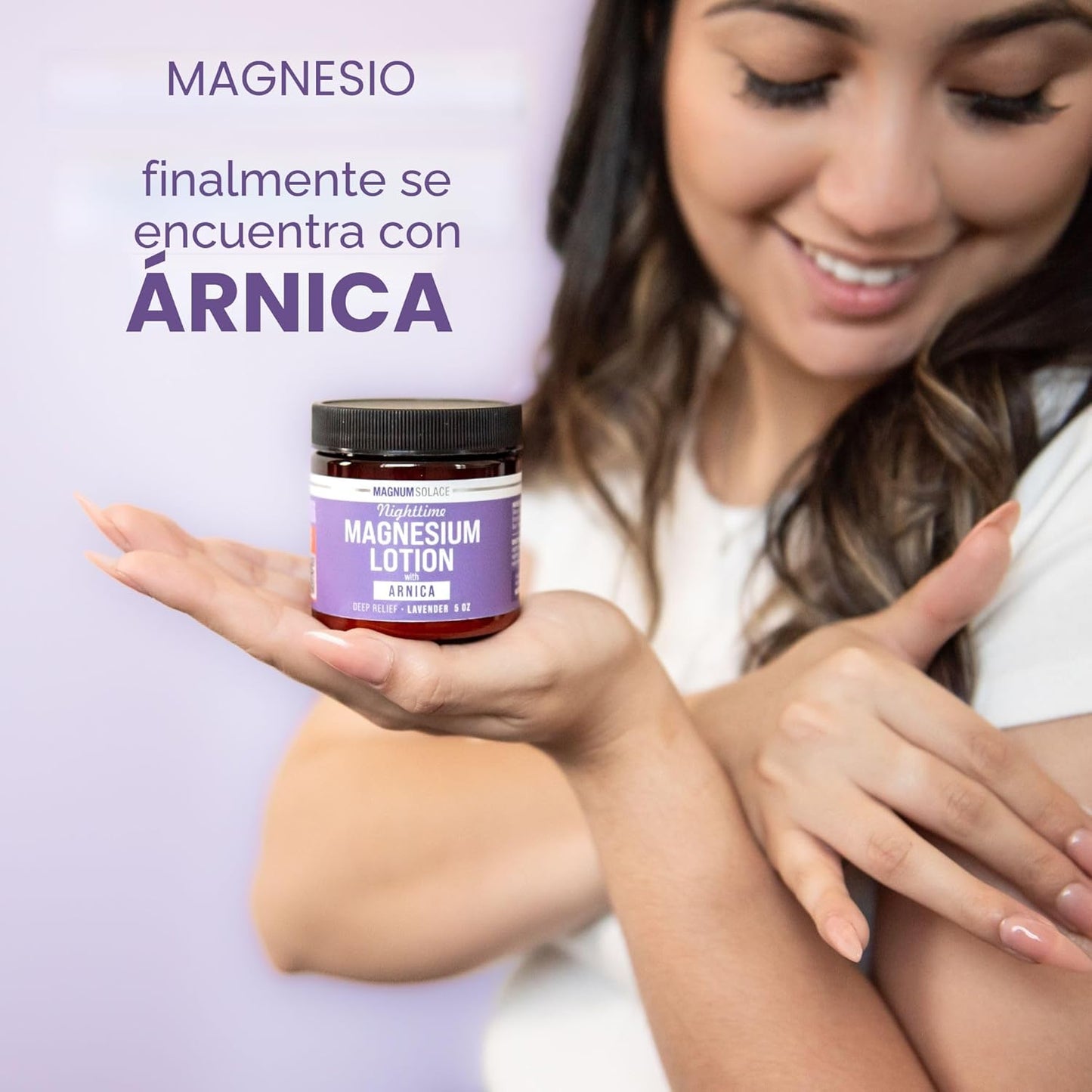 Magnum Solace Loción nocturna de magnesio con árnica \u2013 Alivio...