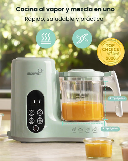 GROWNSY Procesador de Alimentos para Bebé con Canasta de Vapor, Pro...