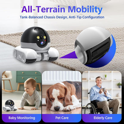 Blinky Bot Camera, Mobile Patrol Robot Camera, Wi-Fi Connected Remo...