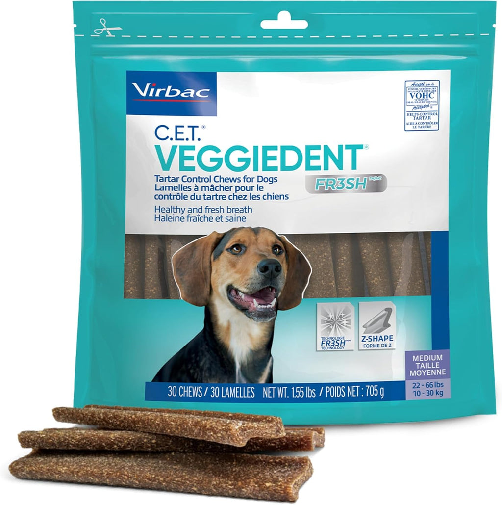 Virbac C.E.T. VEGGIEDENT FR3SH Masticables para control de sarro pa...