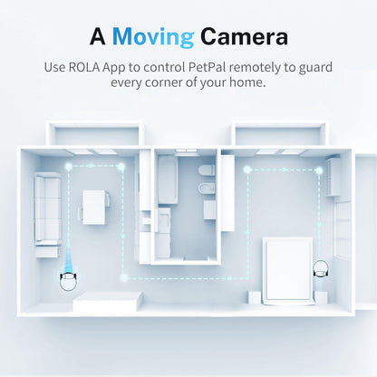 Enabot EBO ROLA PetPal FamilyBot Pet Camera Robot con dispensador d...