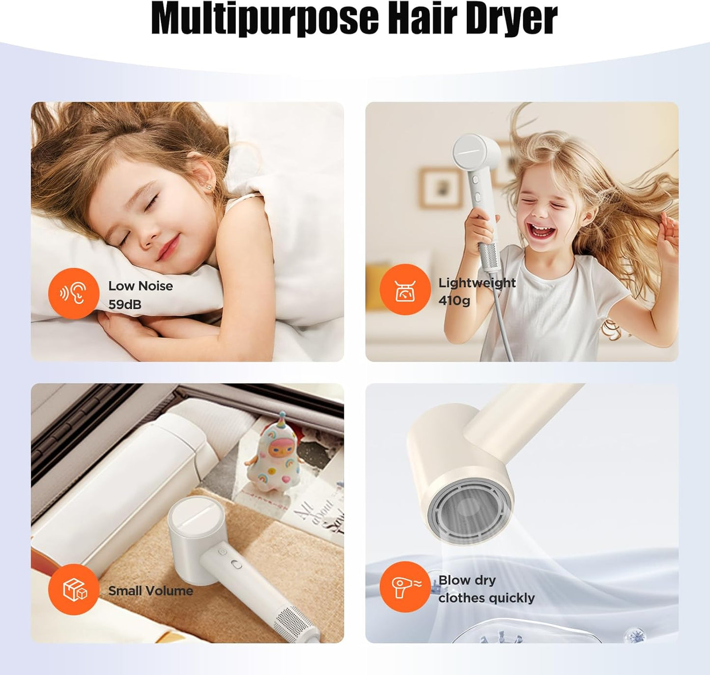 Secador de pelo de plasma para el cuidado del cabello, secador ióni...