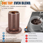 Taza de café con agitación automática, taza calentada de 10 oz con...