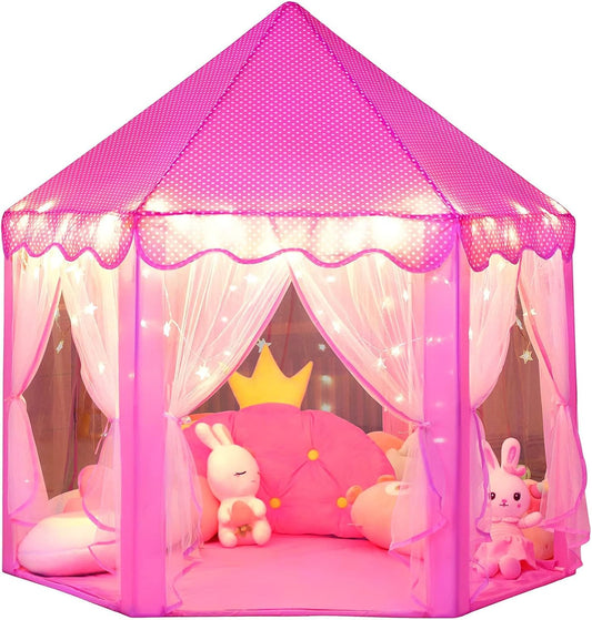 wilwolfer Tienda de campaña tipo castillo de princesa para niñas, t...