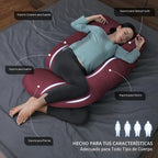 MOON PARK Almohadas de embarazo para dormir, almohada de maternidad...