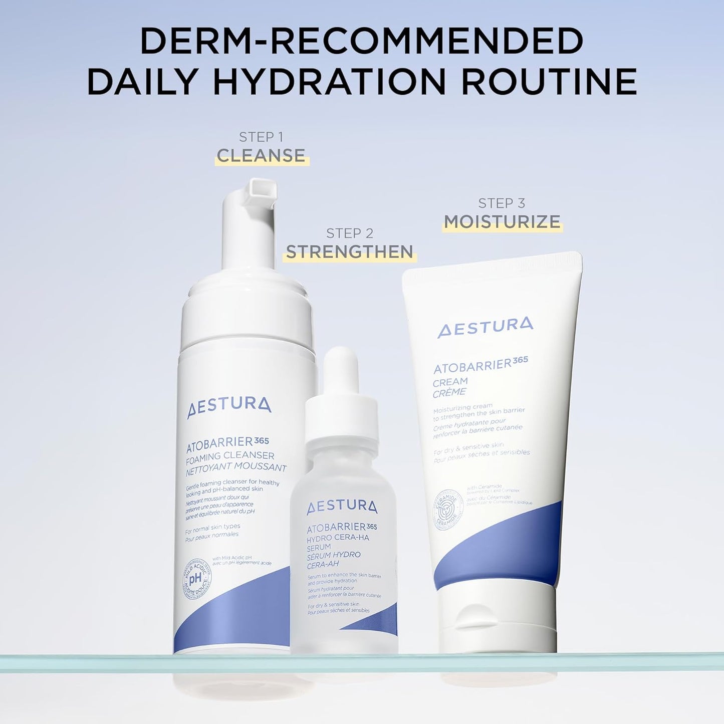 AESTURA ATOBARRIER365 Crema con Ceramidas, Hidratante Facial Coreano para Reparación de la Barrera | Hidratación Duradera de 120H, Cápsulas de Ceramidas, Para Piel Seca y Sensible, No comedogénica, 80