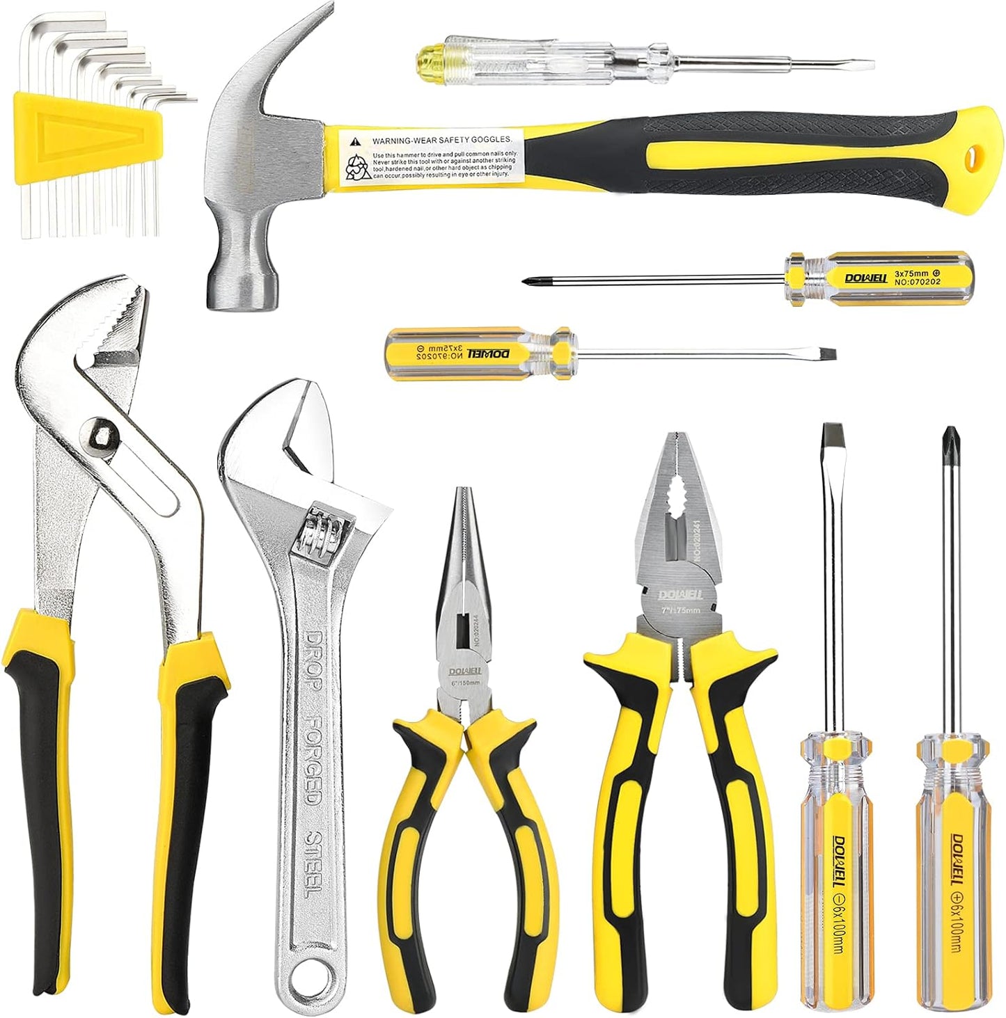 DOWELL Juego de herramientas Kit de herramientas 19 piezas para el...