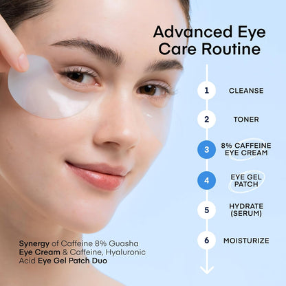 TEREZ &amp; HONOR Parches para debajo de los ojos para ojeras con c...