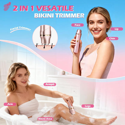 VEGITERIA Recortadora de bikini para mujer, afeitadora eléctrica 2...