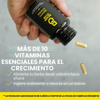 The Beard Club Kit de crecimiento de barba Signature \u2013 Rodillo...