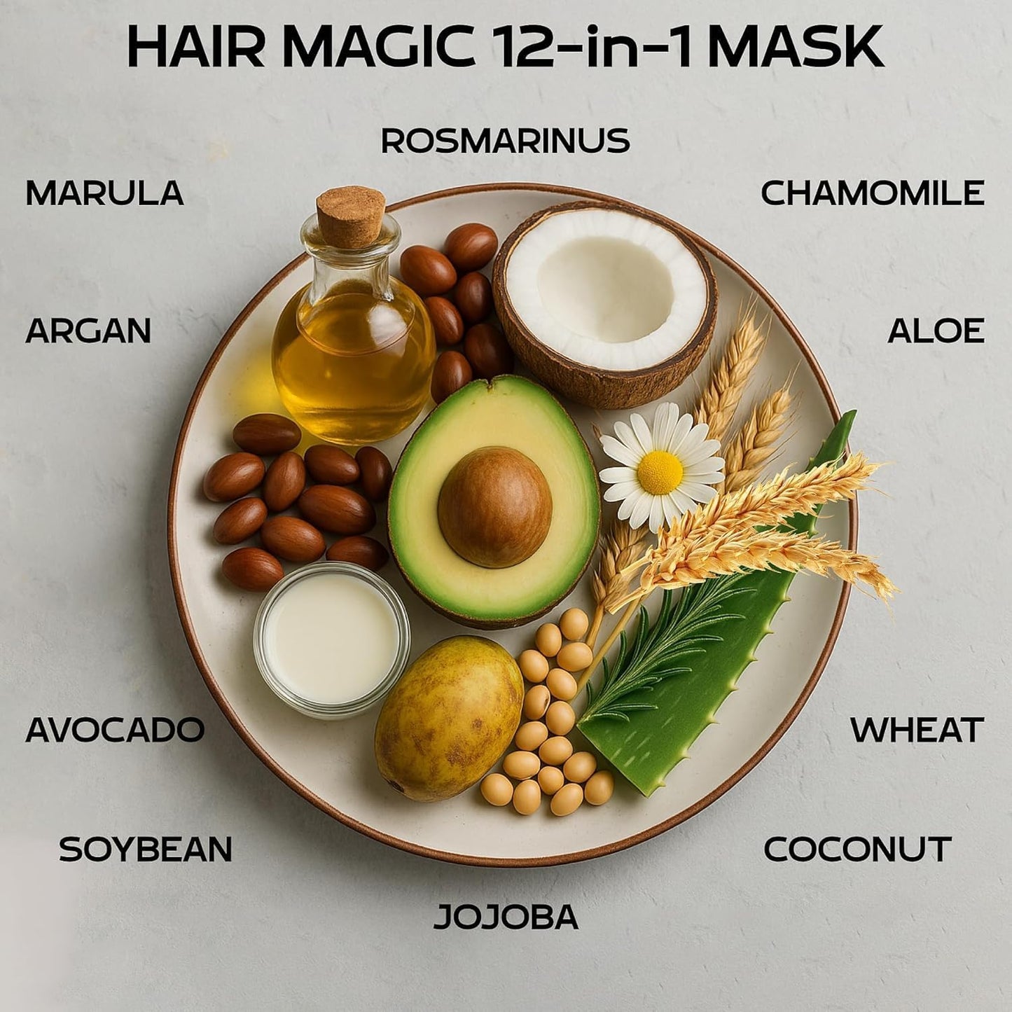 Mascarilla capilar de queratina para cabello seco, dañado o largo,...