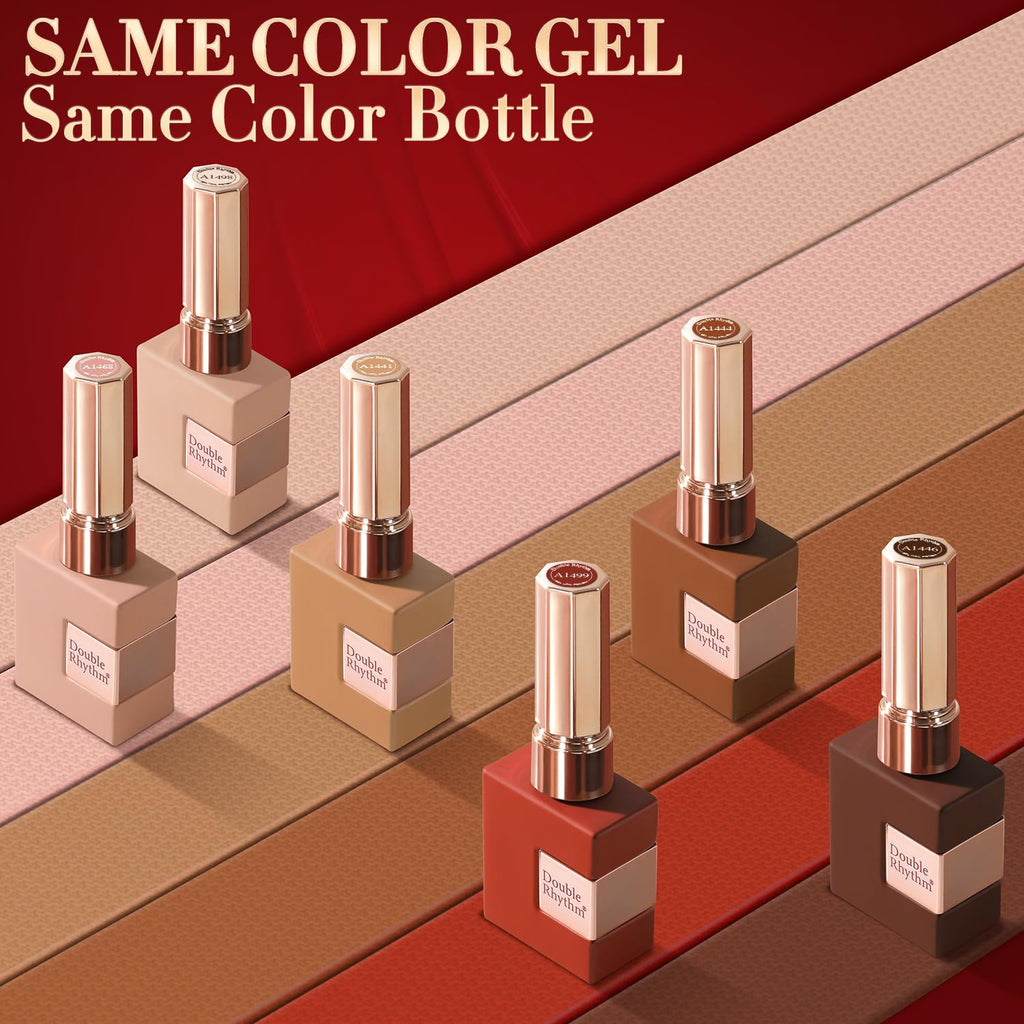Double Rhythm - Juego de esmalte de uñas en gel de 6 piezas, 15 ml,...