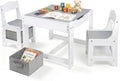Pterying Juego de mesa y silla de madera para niños, escritorio de...
