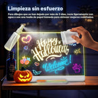 Tablero de notas LED Doodle Glow recargable de 16 pulgadas, 7 modos...