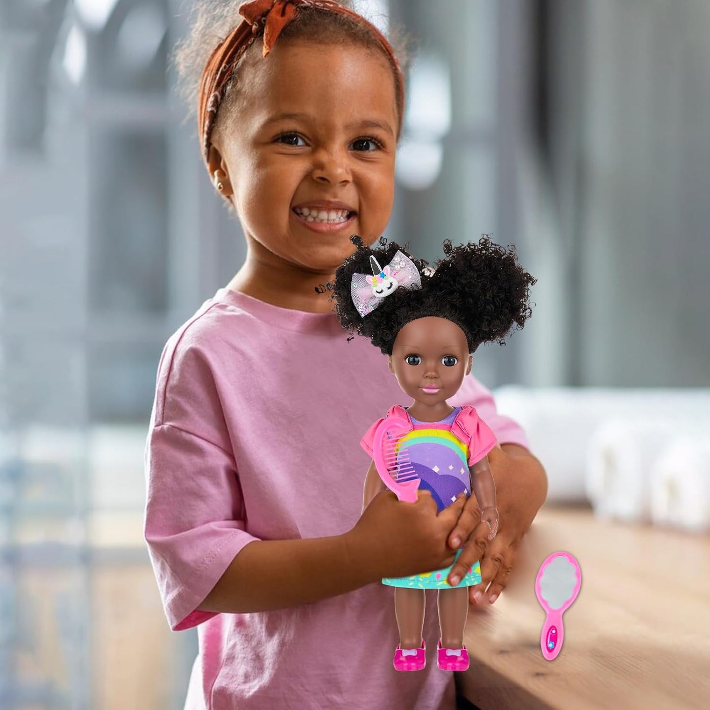 Ecore Fun Muñeca Negra de 14 Pulgadas con Accesorios de Ropa para M...