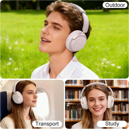 RORSOU Auriculares Bluetooth B8 sobre la oreja, 6 modos de música e...