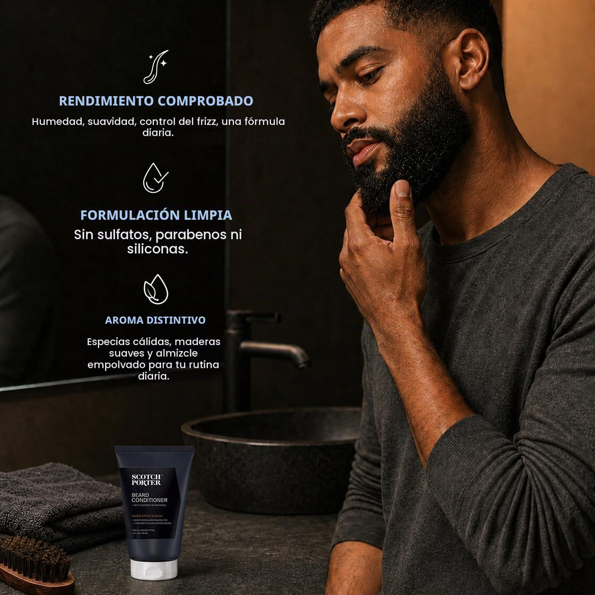 Scotch Porter Hidratar y nutrir el acondicionador de barba para hom...