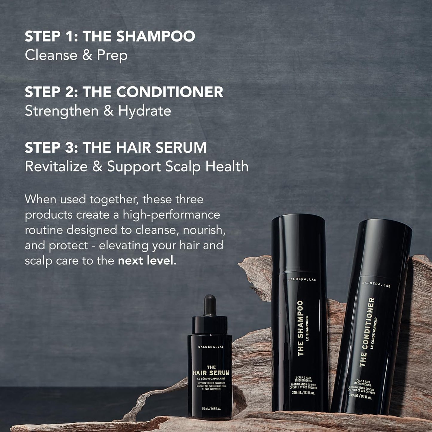 Caldera + Lab Sistema de Cuidado Capilar para Hombres \u2013 Champú...