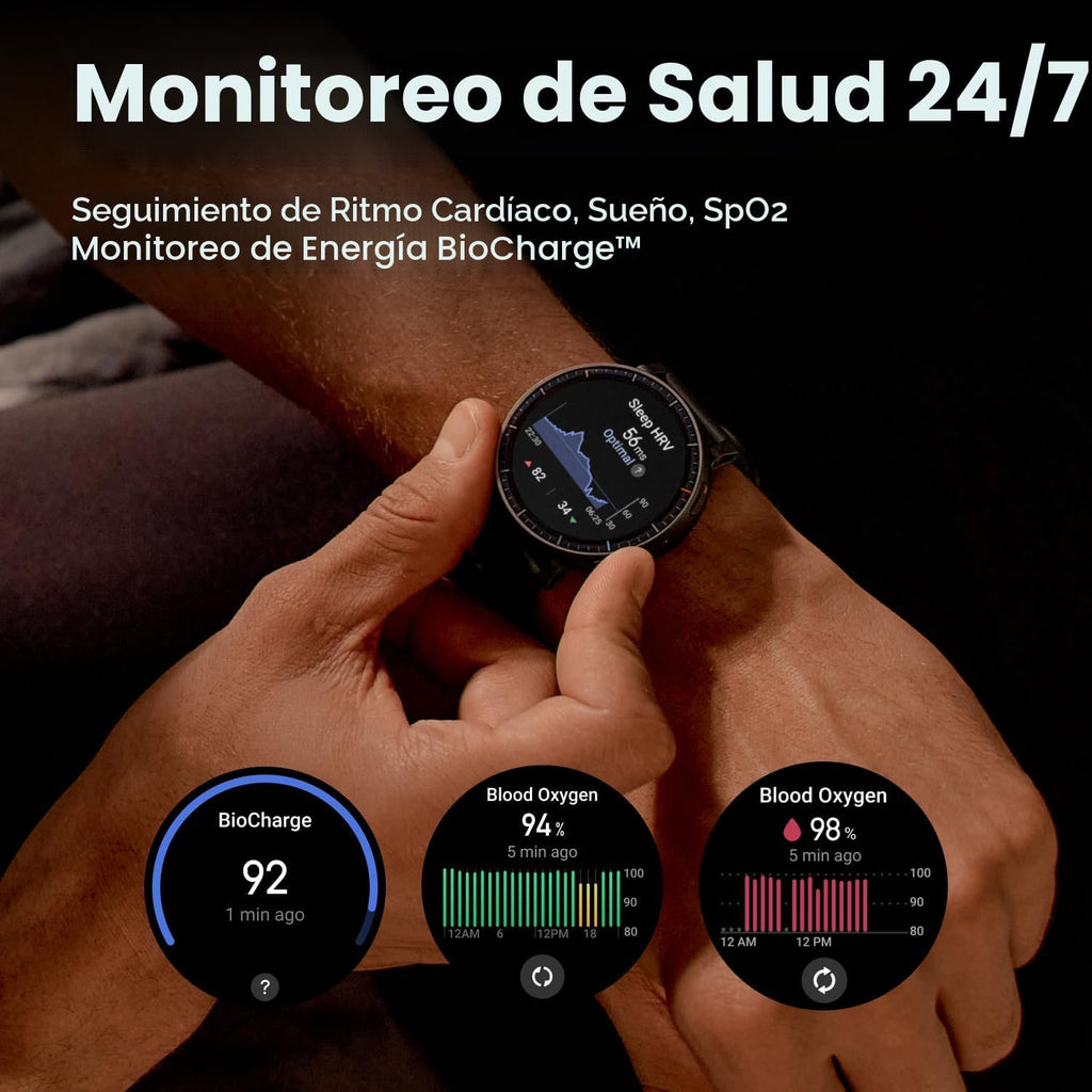 Amazfit Reloj inteligente Active Max, pantalla AMOLED de 1.5",...