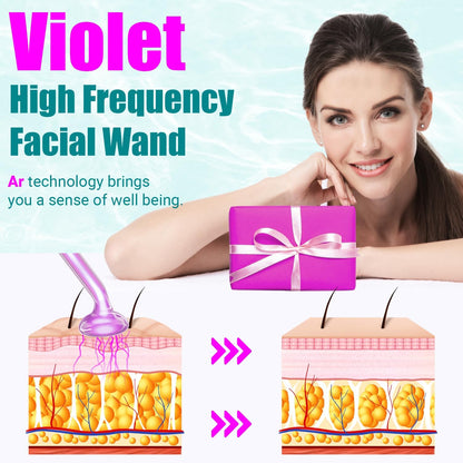 TUMAKOU - Varita facial de alta frecuencia, máquina portátil de pie...