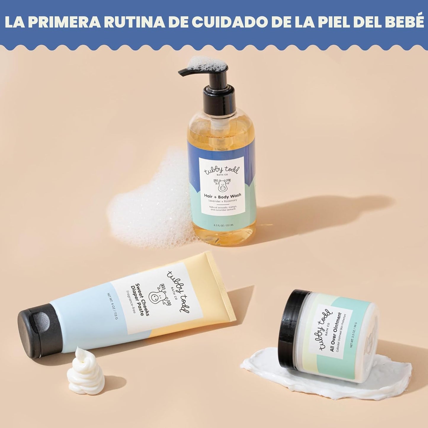 TUBBY TODD Baby Bundle - Conjunto de Cuidado de la Piel para Recién...