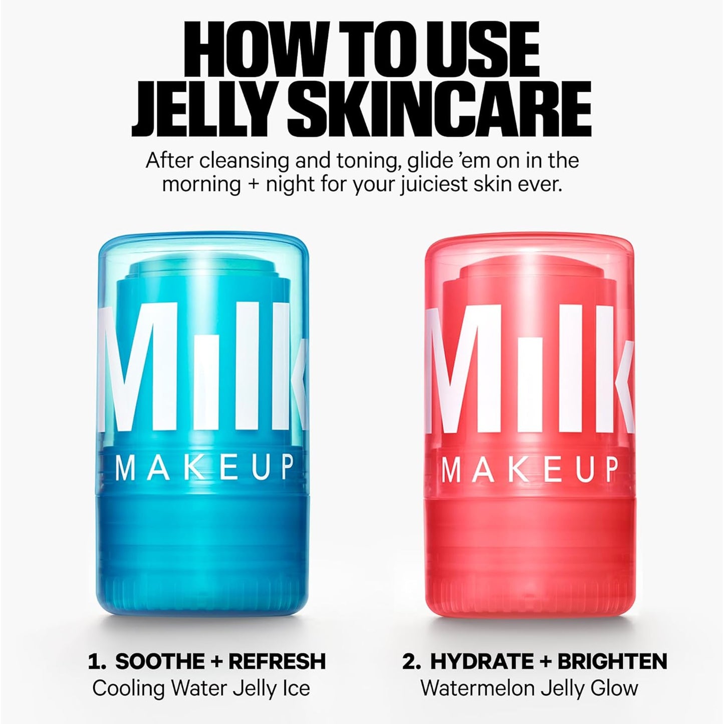 Milk Makeup Set de suero calmante e hidratante para el cuidado de la piel – Reduce el aspecto de hinchazón + enrojecimiento, ilumina la piel + minimiza el aspecto de los poros + líneas – Agua