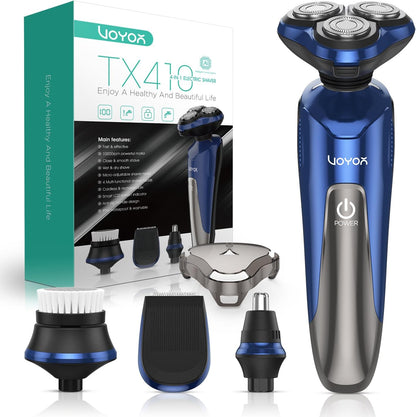 VOYOR Maquinilla de afeitar eléctrica para hombres, afeitadoras ina...