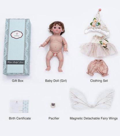 Cloveray Muñeca de bebé, muñecas de bebé Reborn de 18 pulgadas \u20...