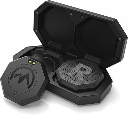 OutdoorMaster Auriculares Actualizados para Casco de Esquí, Bluetooth Inalámbrico Verdadero con Estuche de Carga, Auriculares Drop-in con Chip de Altavoz HD Compatible con Todos los Cascos de