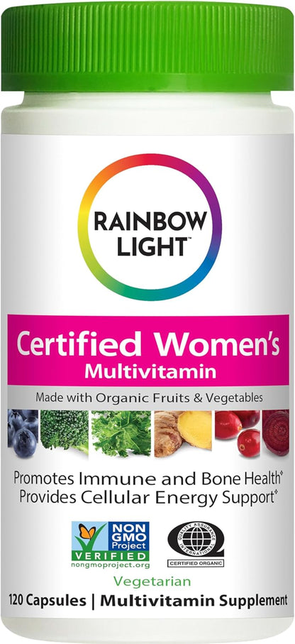 Suplemento multivitamínico certificado Rainbow Light para mujer, su...