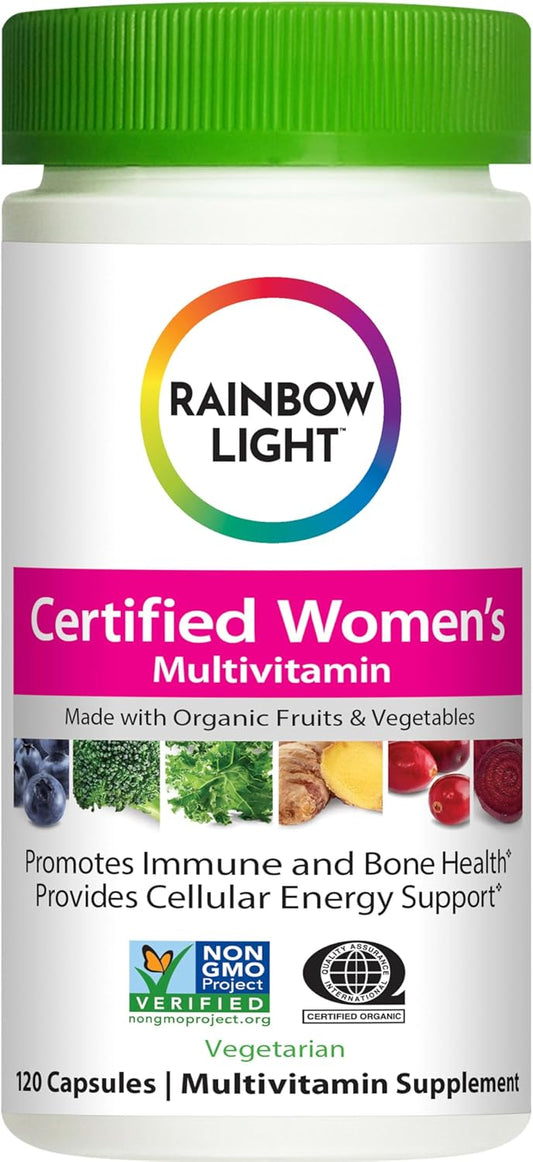 Suplemento multivitamínico certificado Rainbow Light para mujer, su...