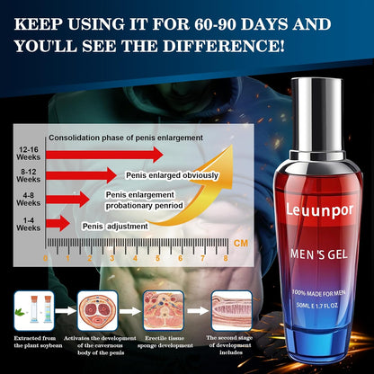 Gel de cuidado íntimo para hombre, crema de masaje cálida y hormigu...