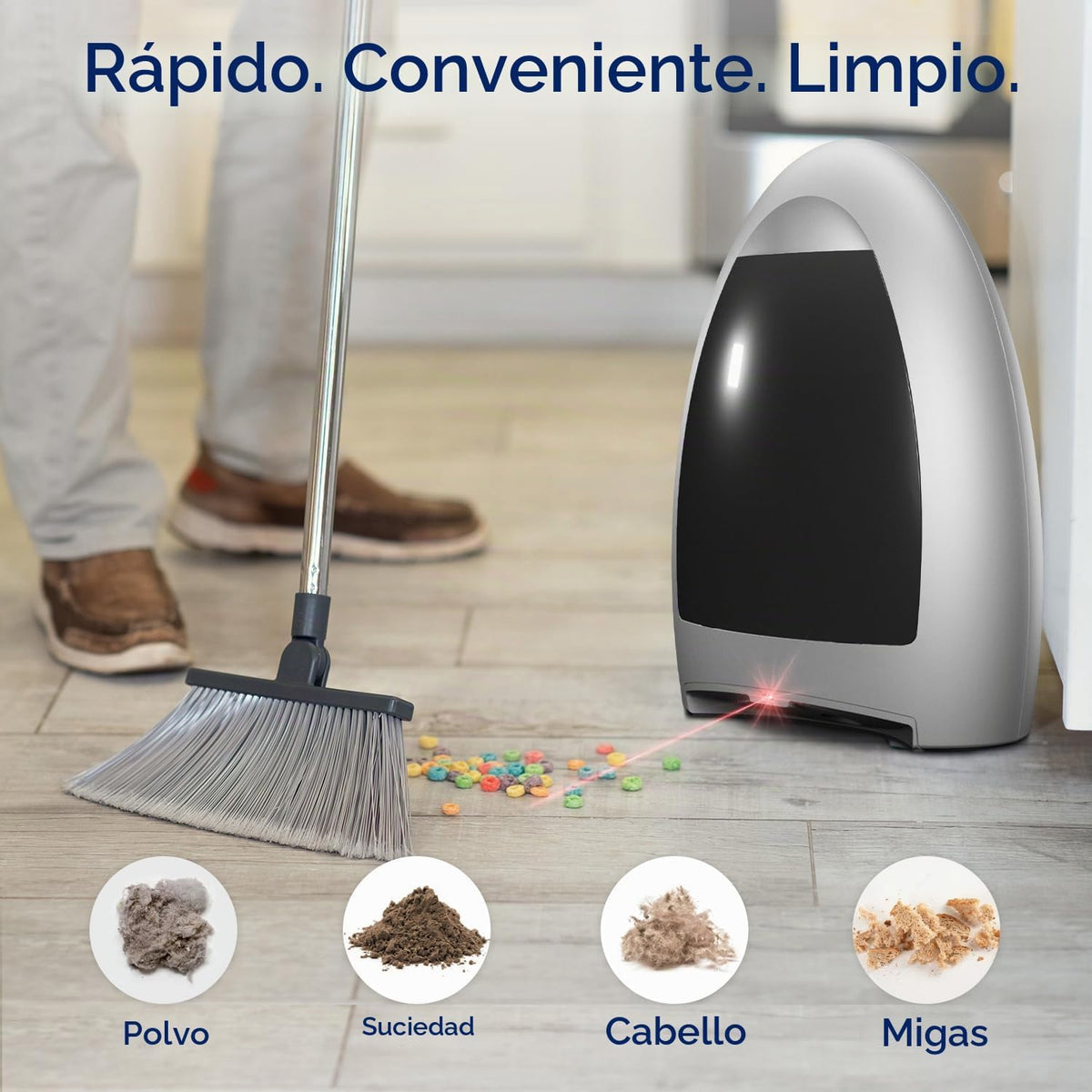EyeVac Aspiradora sin contacto para el hogar con recogedor automáti...