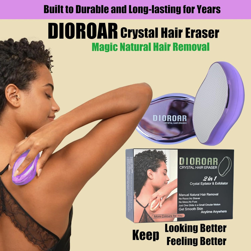 DIOROAR Borrador de pelo de cristal, removedor de pelo de cristal,...