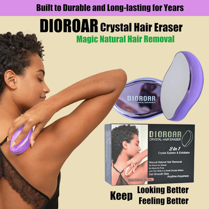 DIOROAR Borrador de pelo de cristal, removedor de pelo de cristal,...