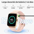 Reloj inteligente para mujer, 1.85 pulgadas HD AMOLED Fitness Track...