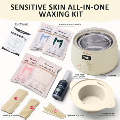 Maxpearl Kit de depilación sin colofonia para mujeres y hombres, re...