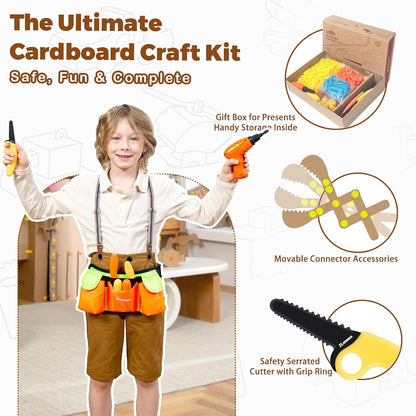 ZLemma Kit de construcción de cartón, juego de construcción para ni...