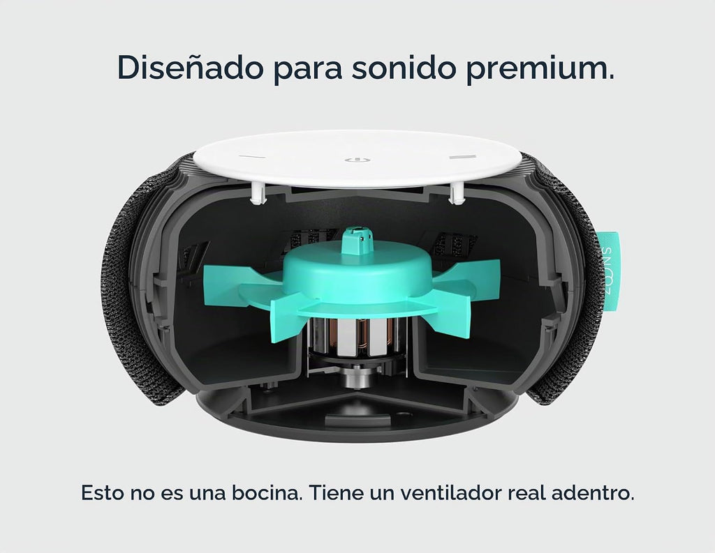 Máquina de Sonido de Ruido Blanco Inteligente SNOOZ - Ventilador Re...
