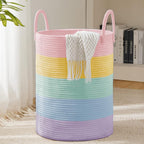 YOUDENOVA Cesta para Ropa Sucia, Cesta de Ropa Tejida Alta de 58L p...