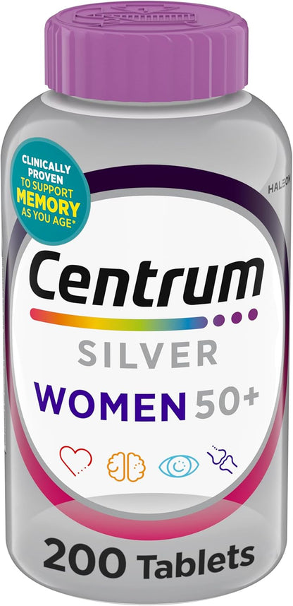 Centrum Silver - Multivitamínico para mujeres 50 Plus, suplemento m...