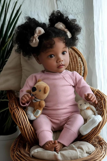 BABESIDE Muñecas de bebé realistas Reborn Daisy Black Girl- 20 pulg...