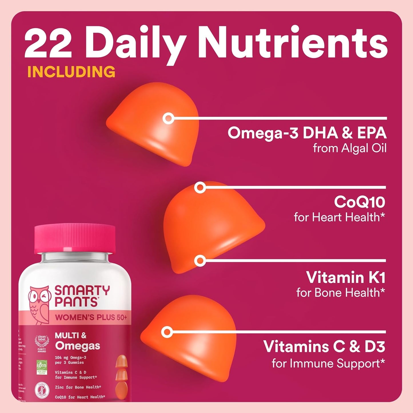 SmartyPants Paquete completo de bienestar para mujer: multivitamíni...