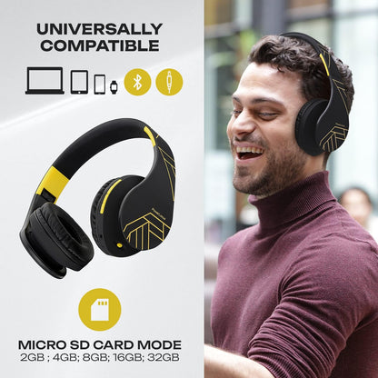 PowerLocus - Audífonos Bluetooth sobre las orejas, auriculares inal...
