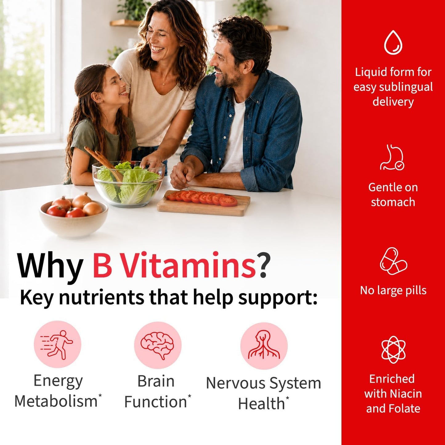 Paquete de 2 gotas líquidas de vitamina B12 y B6, complejo de vitam...