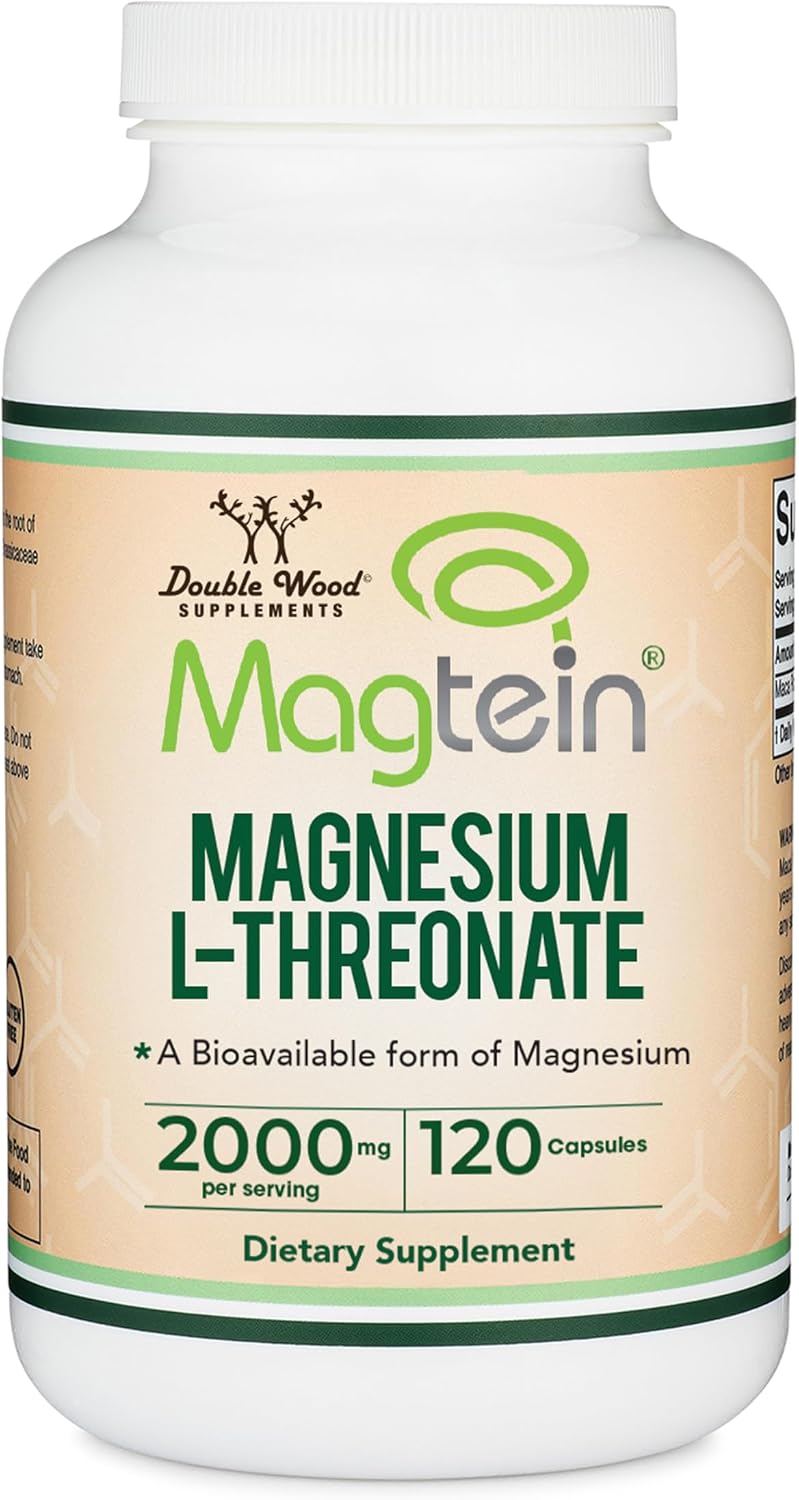 Cápsulas de magnesio L threonate, suplemento de alta absorción, for...